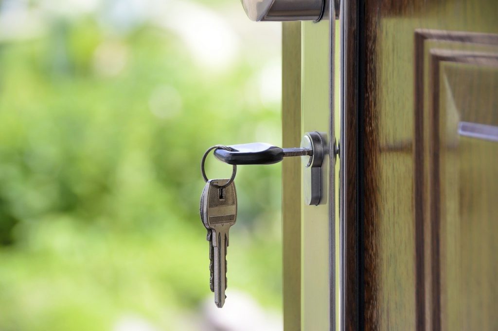 Home key in the front door